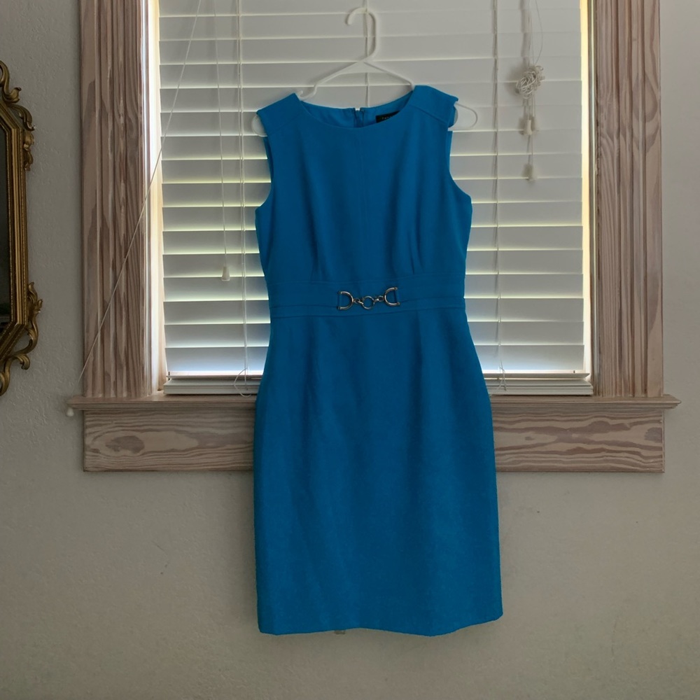 Blue sheath dress